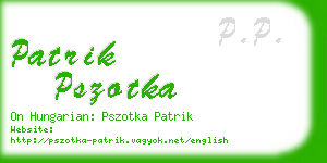 patrik pszotka business card